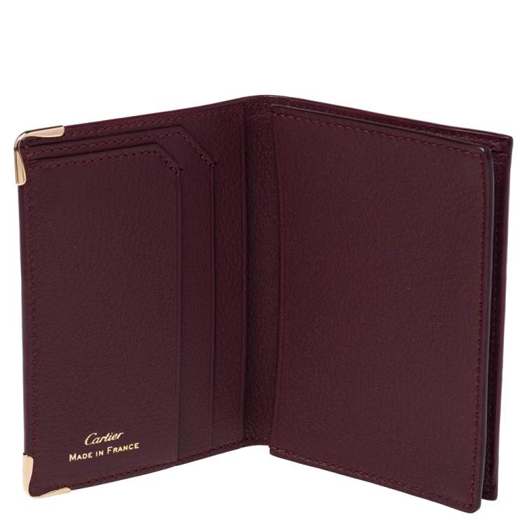 Cartier Burgundy Leather Must De Cartier Card Holder Cartier TLC