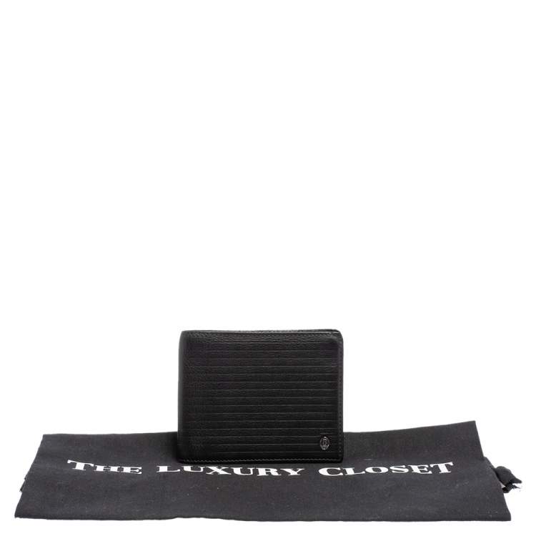 Pre Owned Cartier Black Leather Pasha De Bifold Wallet