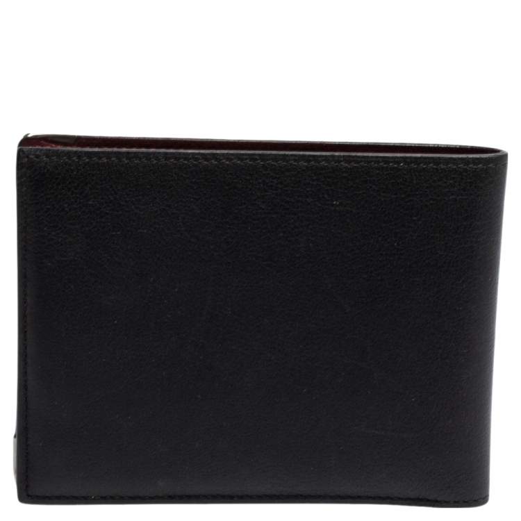 Pre Owned Cartier Black Leather Must De Cartier Bifold Wallet