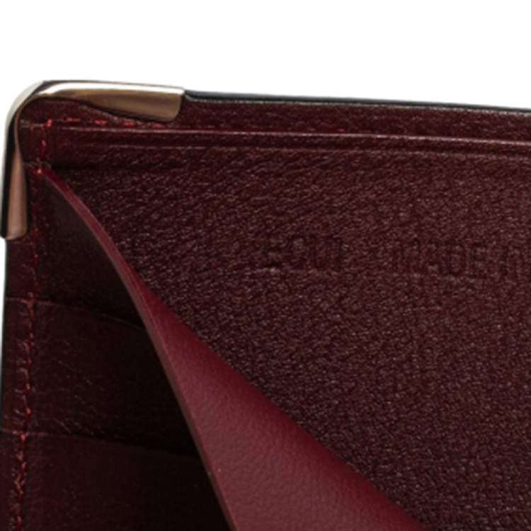 Pre Owned Cartier Black Leather Must De Cartier Bifold Wallet