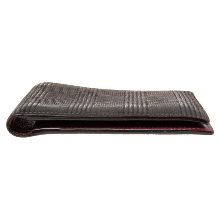Pre Owned Cartier Dark Grey Suede Banknote 6CC Wallet