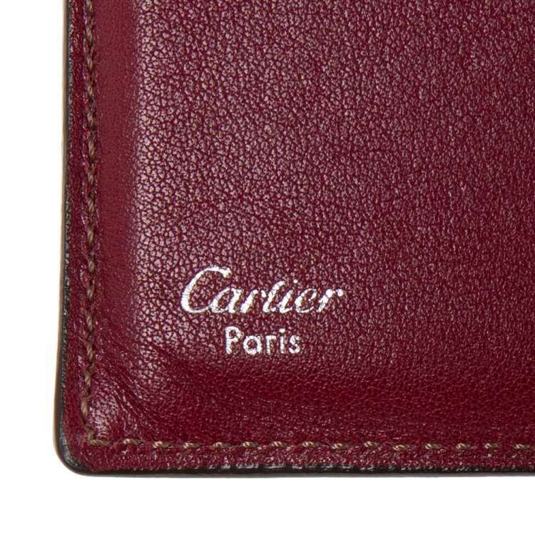 Pre Owned Cartier Dark Grey Suede Banknote 6CC Wallet