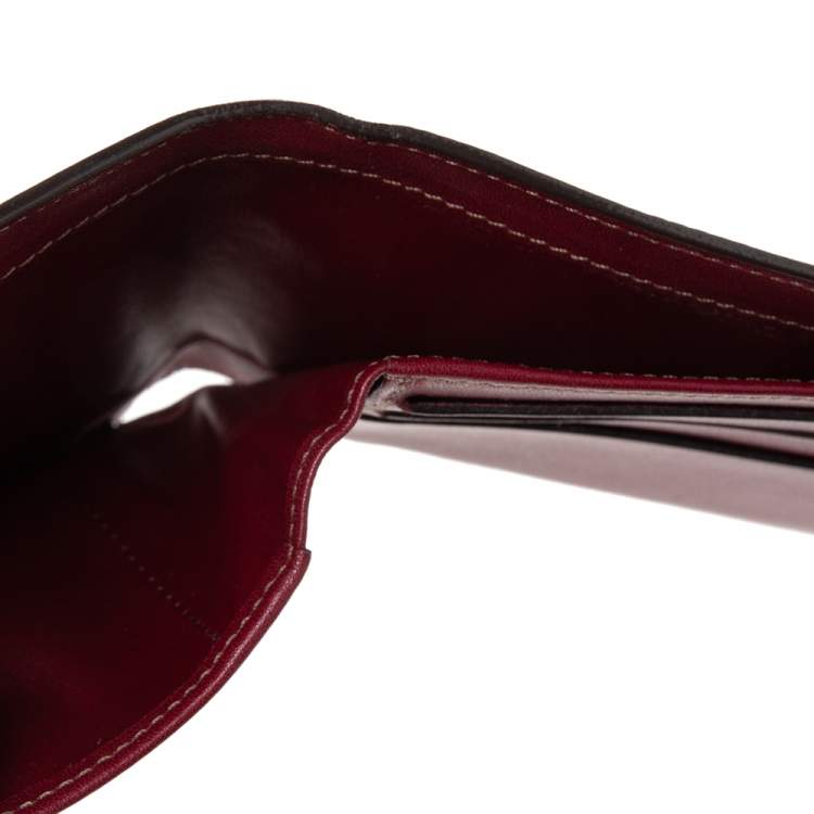 Pre Owned Cartier Dark Grey Suede Banknote 6CC Wallet