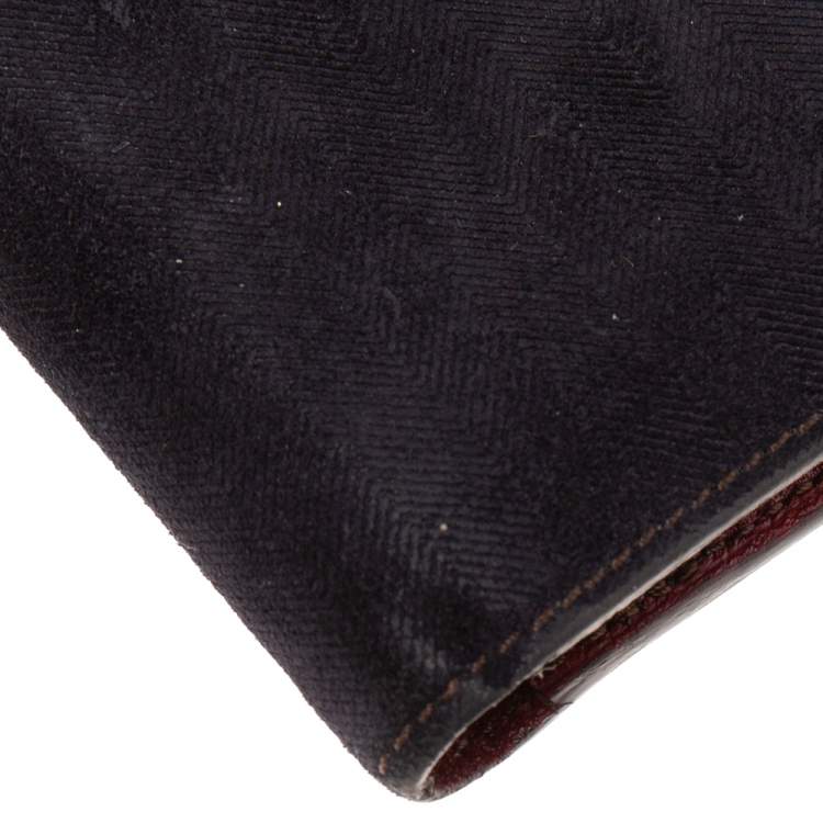 Pre Owned Cartier Black Suede Les Must 6CC Bifold Wallet