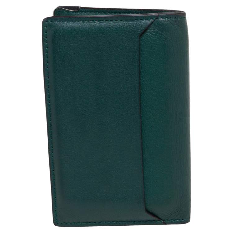 Pre Owned Cartier Green Leather Must de Cartier Card Holder