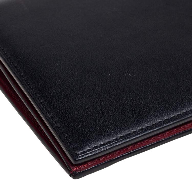 Pre Owned Cartier Black Leather Louis Cartier Bifold Continental Wallet