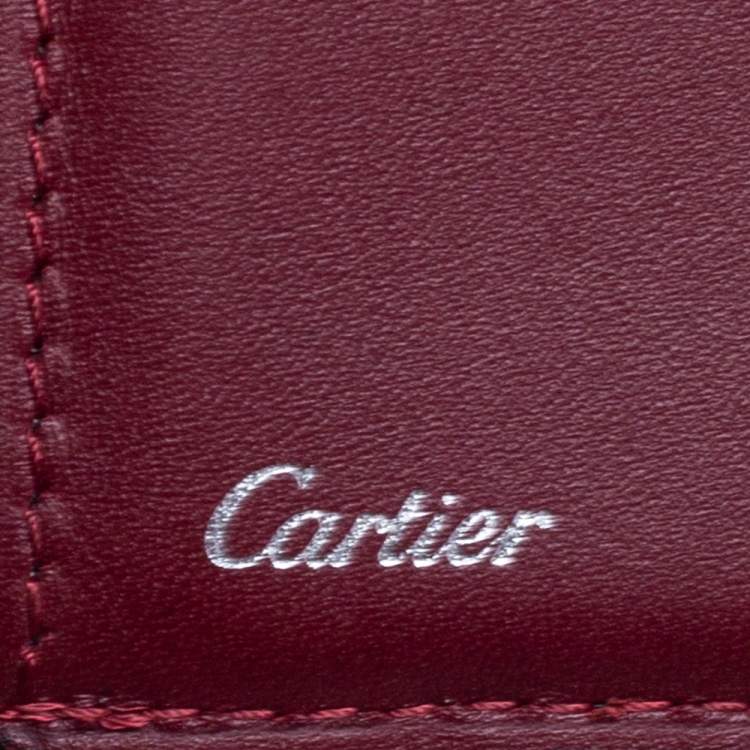 Pre Owned Cartier Black Leather Louis Cartier Bifold Continental Wallet