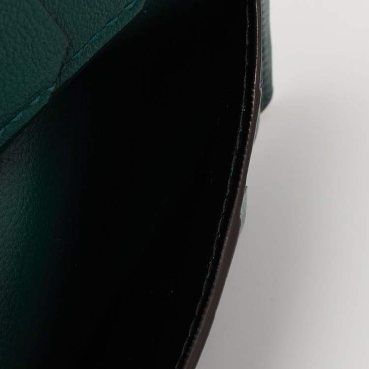 Pre Owned Cartier Green Leather Must De Cartier Card Holder