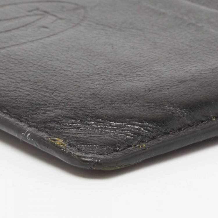 Pre Owned Cartier Black Leather Must de Cartier Card Holder