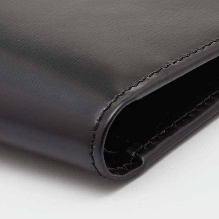 Pre Owned Cartier Black Leather Must De Cartier Bifold Wallet