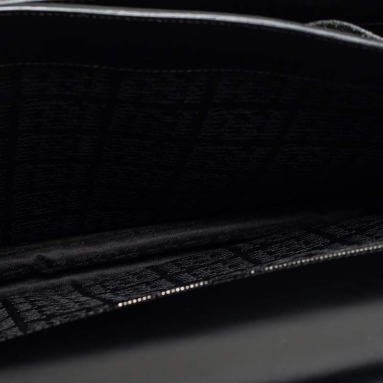 Pre Owned Cartier Black Leather Briefcase