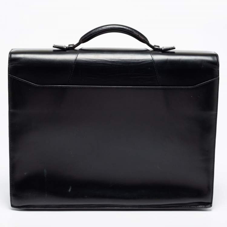 Pre Owned Cartier Black Leather Briefcase
