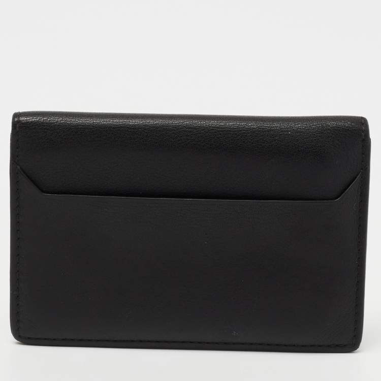 Pre Owned Cartier Black Leather Must De Cartier Card Holder