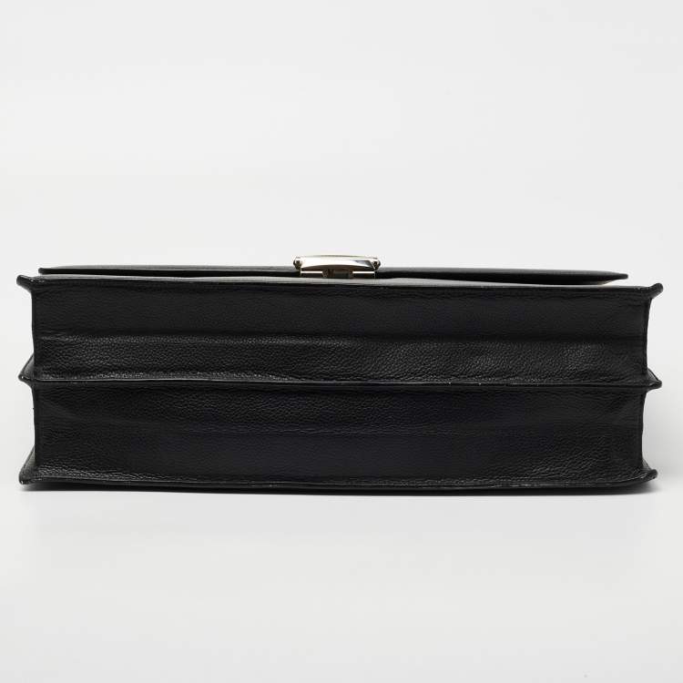 Pre Owned Cartier Black Leather Pasha Briefcase