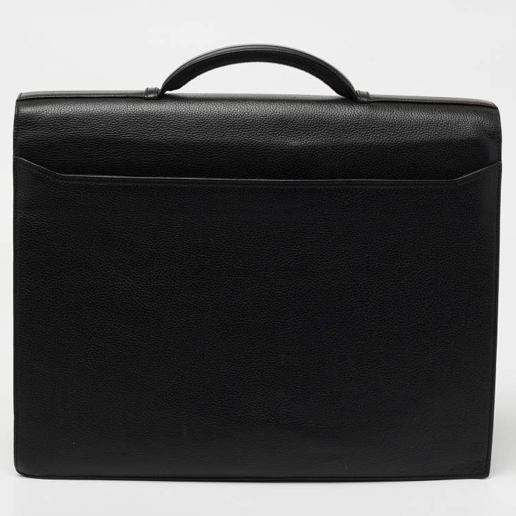 Pre Owned Cartier Black Leather Pasha Briefcase