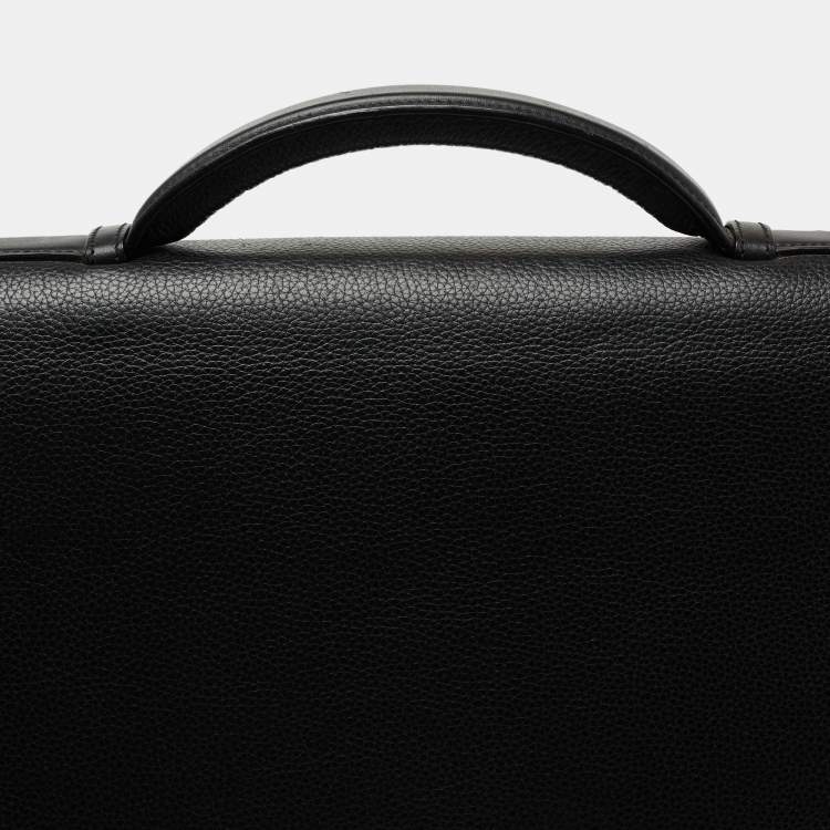 Pre Owned Cartier Black Leather Pasha Briefcase