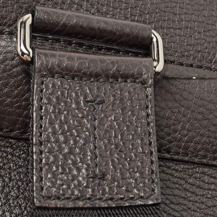 Pre Owned Cartier Black Leather Flap Messenger Bag