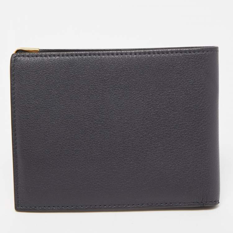 Pre Owned Cartier Black Leather Must de Cartier Bifold Wallet