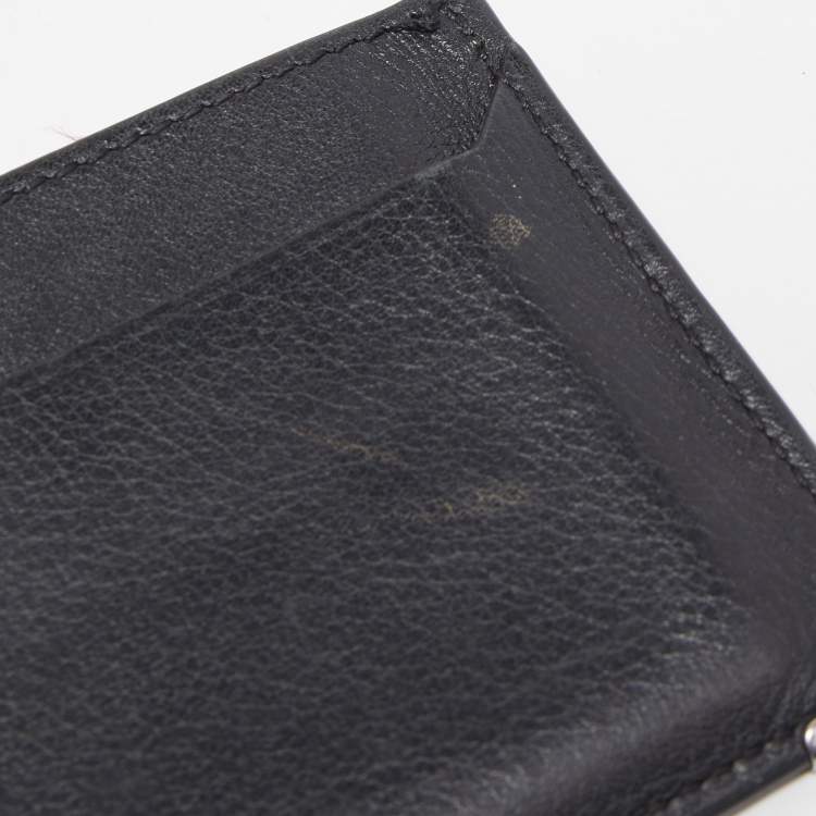 Pre Owned Cartier Black Leather Must de Cartier Simple Card Holder