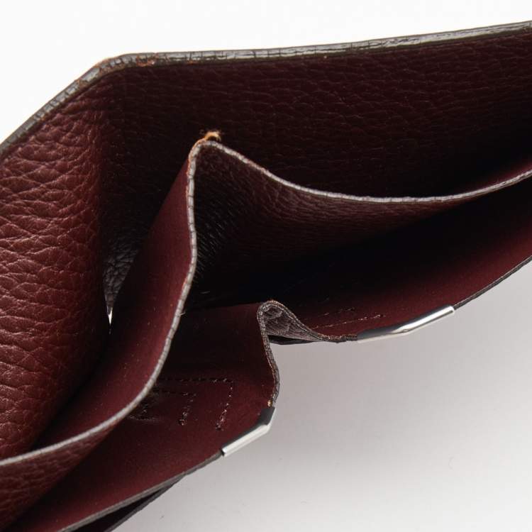 Pre Owned Cartier Burgundy Leather Bifold Wallet