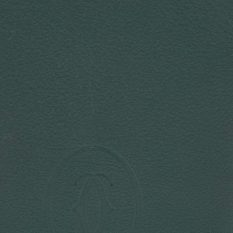 Pre Owned Cartier Green Leather Must de Cartier Card Holder