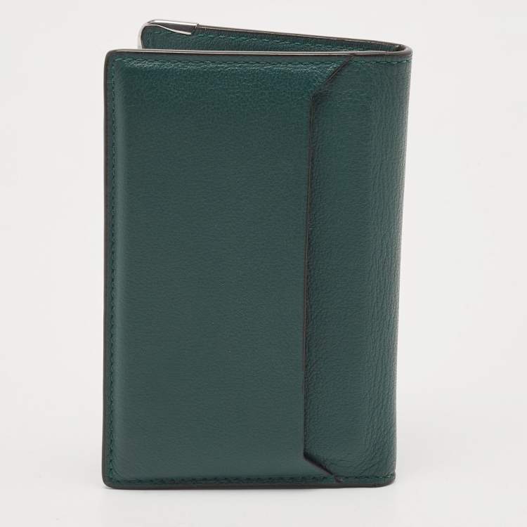 Pre Owned Cartier Green Leather Must de Cartier Card Holder
