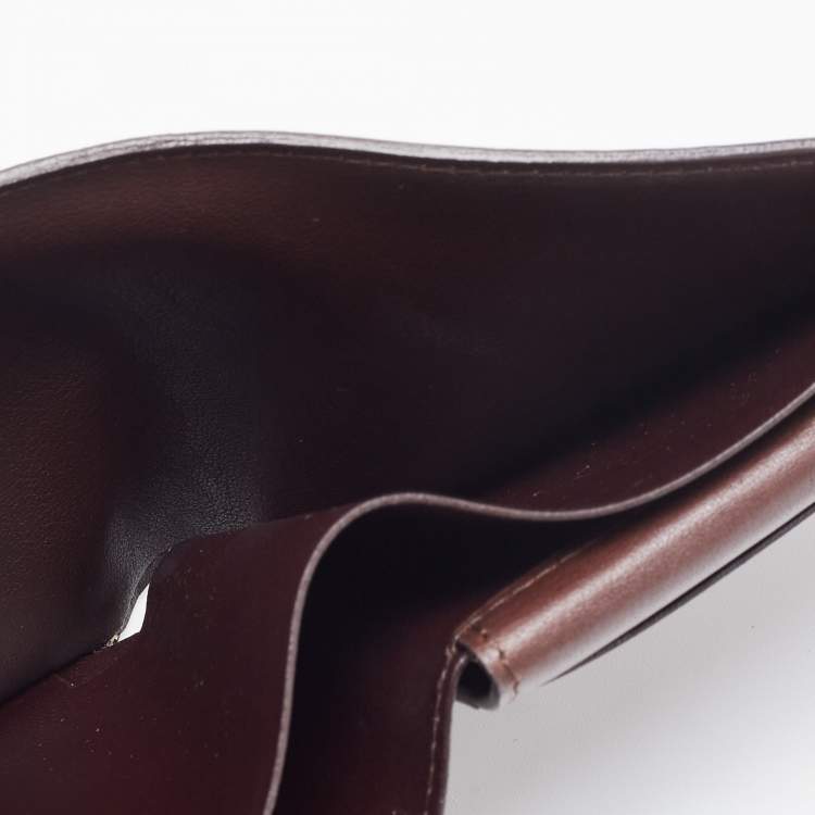 Pre Owned Cartier Brown Leather Bifold Wallet