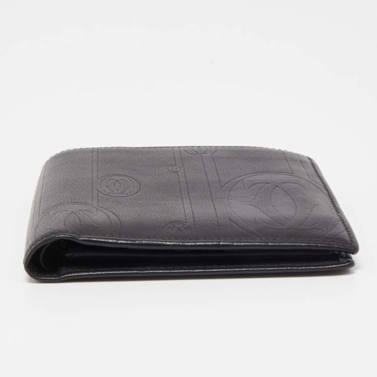Pre Owned Cartier Black Leather Bifold Wallet