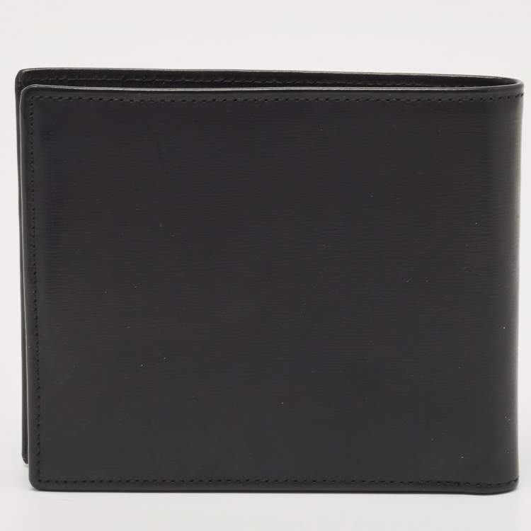 Pre Owned Cartier Black Leather Must De Cartier Bifold Wallet