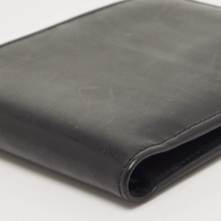Pre Owned Cartier Black Leather Must De Cartier Bifold Wallet