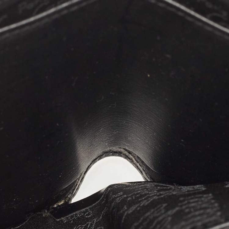 Pre Owned Cartier Black Leather Must De Cartier Bifold Wallet