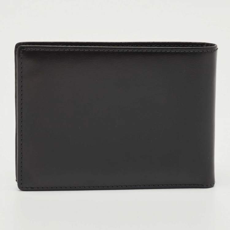 Pre Owned Cartier Black Leather Must de Cartier Bifold Wallet