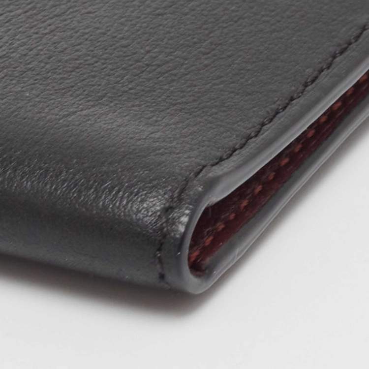 Pre Owned Cartier Black Leather Must De Cartier Card Holder