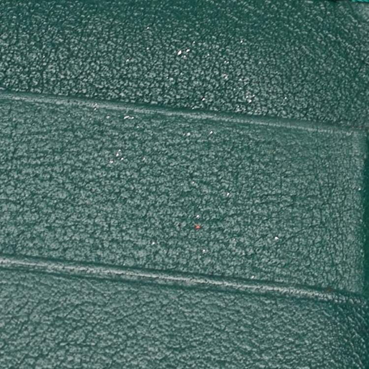 Pre Owned Cartier Green Leather Must de Cartier 6CC Card Holder