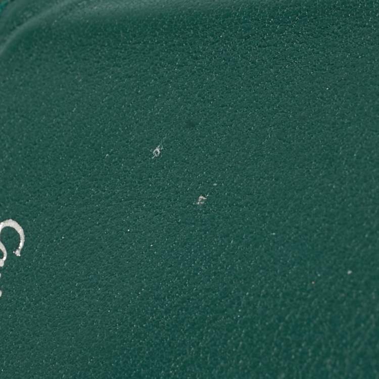 Pre Owned Cartier Green Leather Must de Cartier 6CC Card Holder