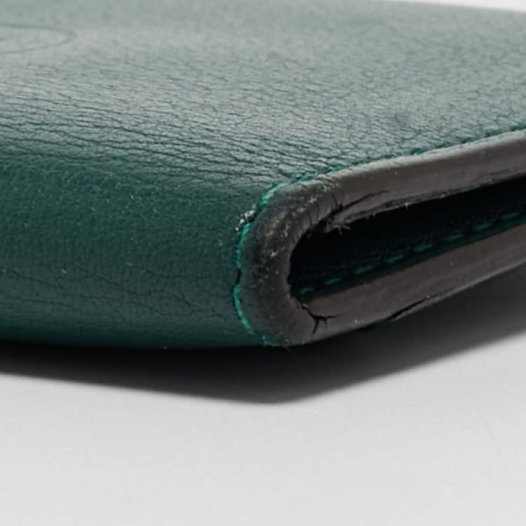 Pre Owned Cartier Green Leather Must de Cartier 6CC Card Holder