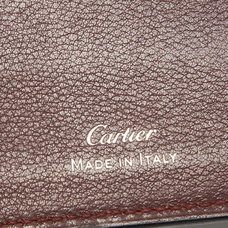 Pre Owned Cartier Black Leather Must de Cartier Wallet