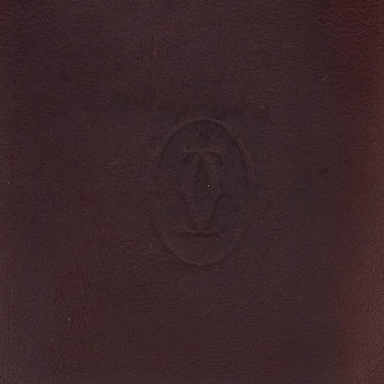 Pre Owned Cartier Red Leather Must De Cartier Multiple Wallet 