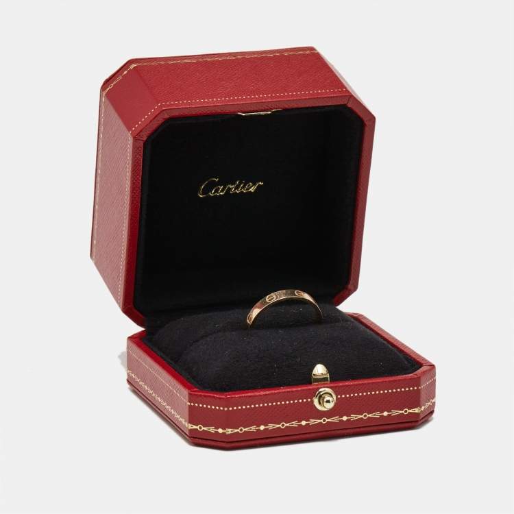 Pre Owned Cartier Love 18k Rose Gold Small Model Wedding Band Size 64