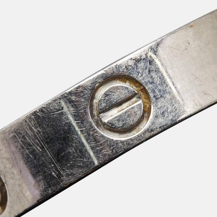 Pre Owned Cartier Love Platinum Classic Band Ring Size 64