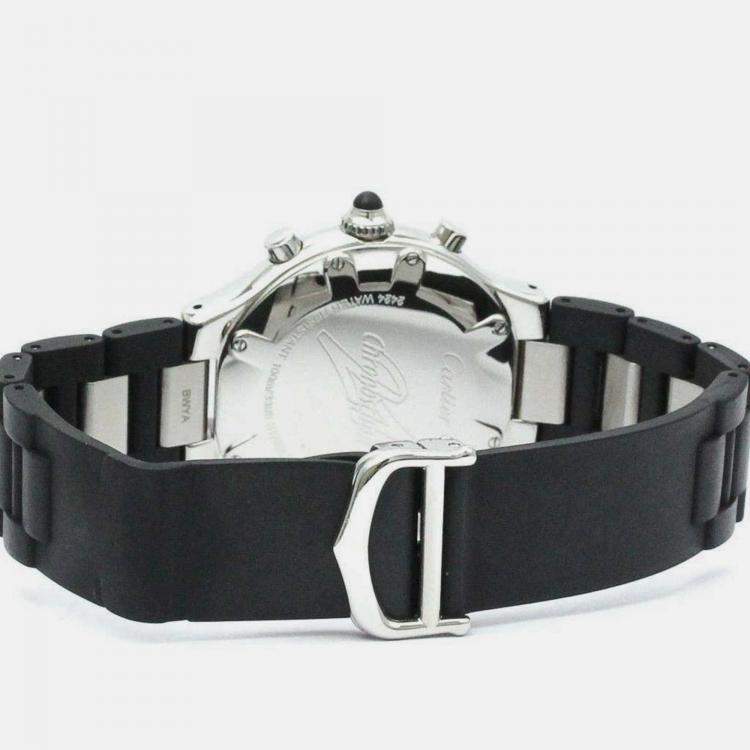 Pre Owned Cartier Black Stainless Steel Must 21 Quartz Men's Wristwatch 38 mm