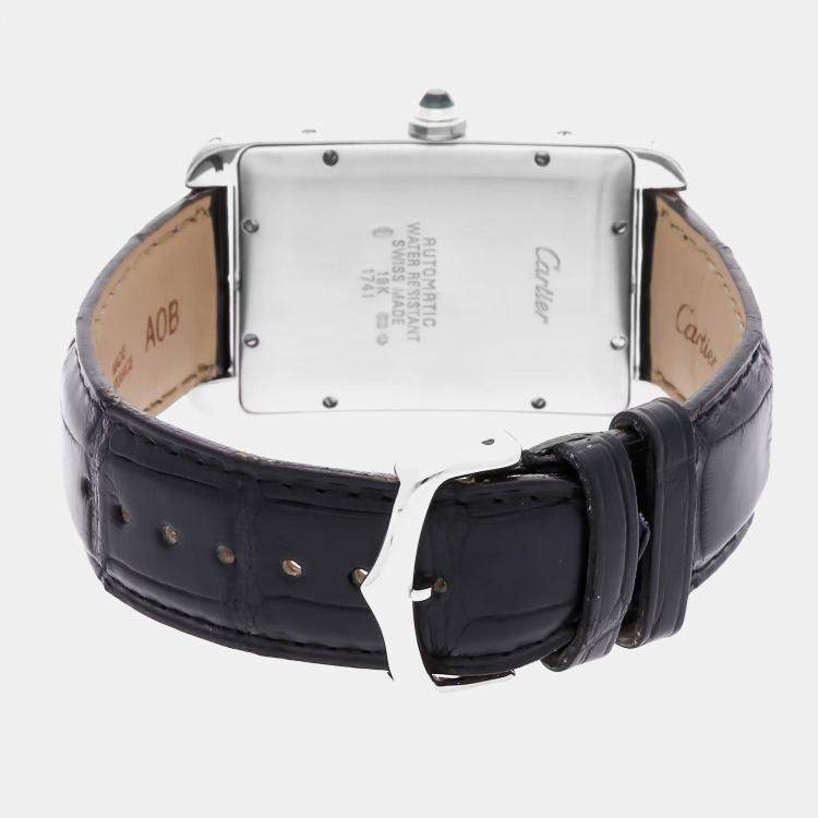 Pre Owned Cartier Tank Americaine Large W2605229 26x45mm Automatic Men's Wristwatch 