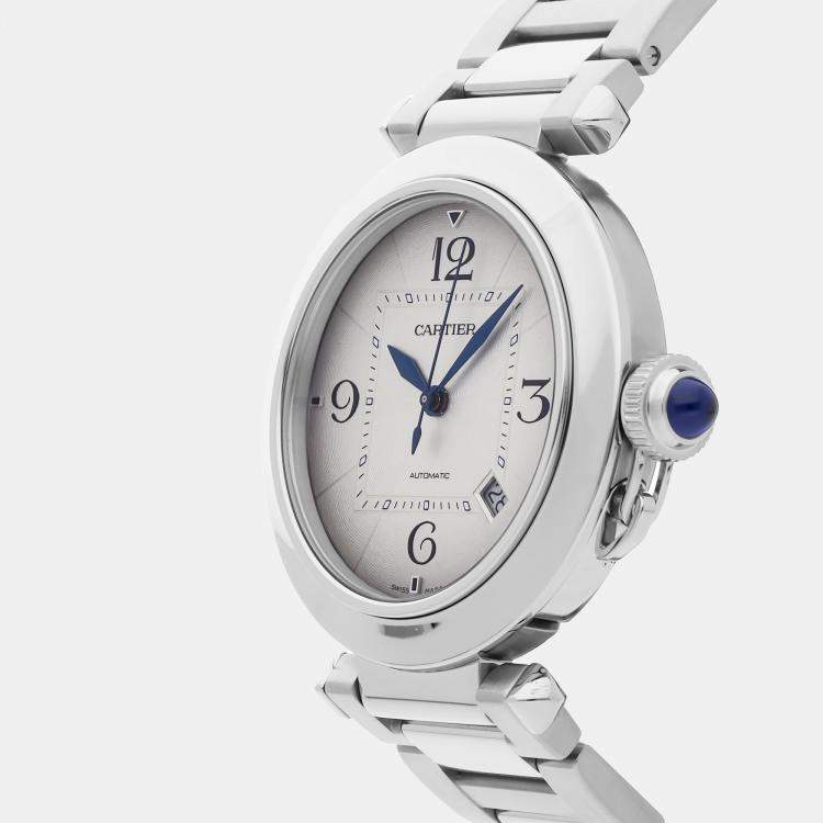 Pre Owned Cartier Pasha De Cartier WSPA0009 Automatic Stainless Steel Silver Dial Men's Wristwatch 41mm