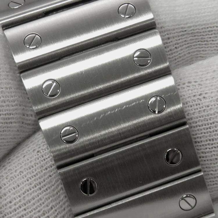 Pre Owned Cartier Silver Stainless Steel Santos WSSA0018 Automatic Men's Wristwatch 39 mm