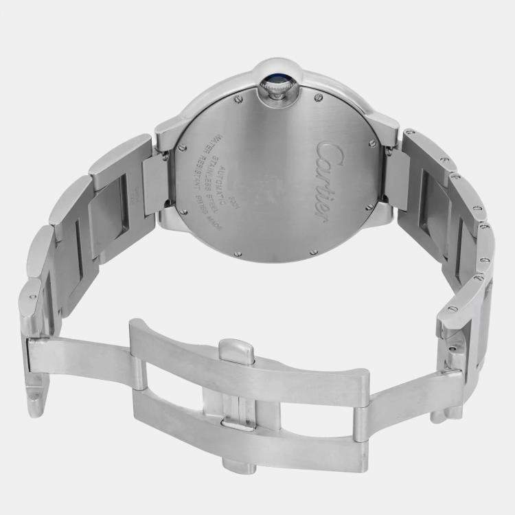 Pre Owned Cartier Silver Stainless Steel Ballon Bleu WSBB0049 Automatic Men's Wristwatch 42 mm