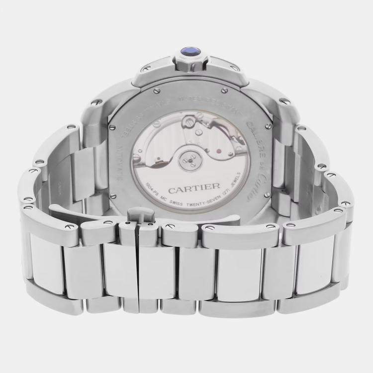 Pre Owned Cartier Calibre de Cartier W7100015 Automatic Stainless Steel Silver Dial Men's Wristwatch 42mm
