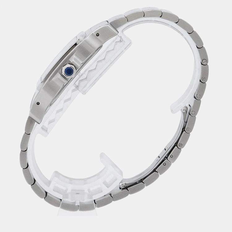Pre Owned Cartier Santos Galbee W20098D6 Automatic Silver Stainless Steel Men's Wristwatch 32 mm