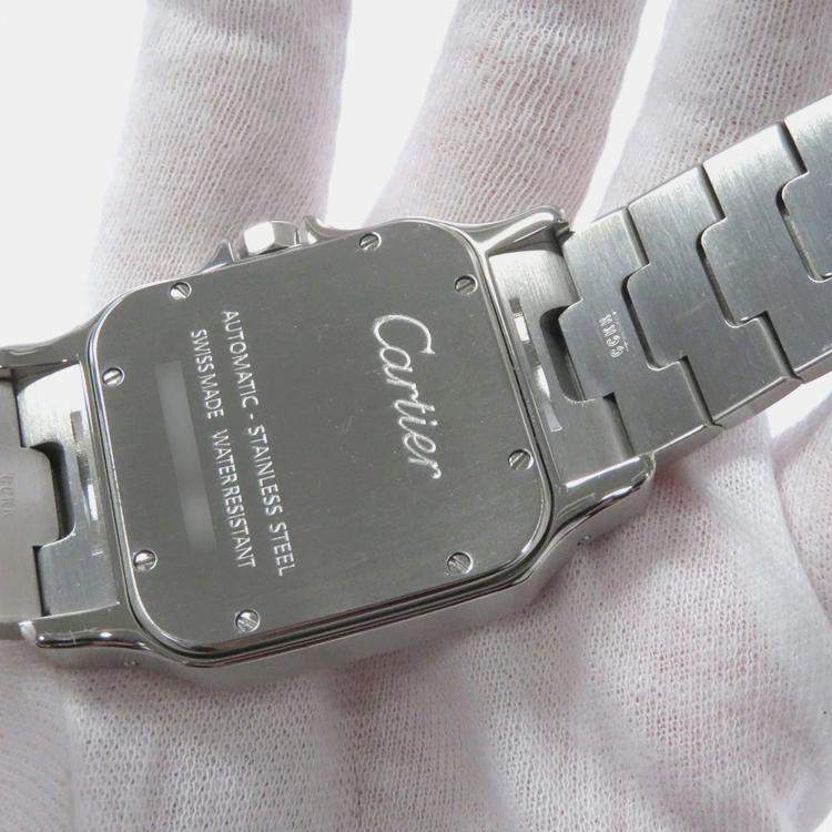 Pre Owned Cartier Santos Galbee W20098D6 Automatic Silver Stainless Steel Men's Wristwatch 32 mm