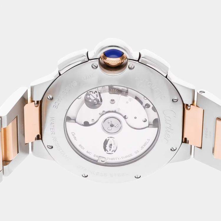 Pre Owned Cartier Ballon Bleu W6920063 Automatic Silver Stainless Steel Men's Wristwatch 44mm