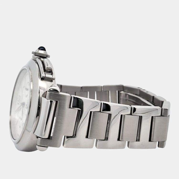 Pre Owned Cartier Pasha W31085M7 Automatic Silver Stainless Steel Men's Wristwatch 42 mm